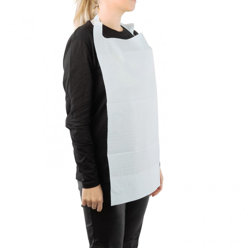 Bavoirs adulte jetables - poche liens - lot de 100 - Taille : Unique - Unique