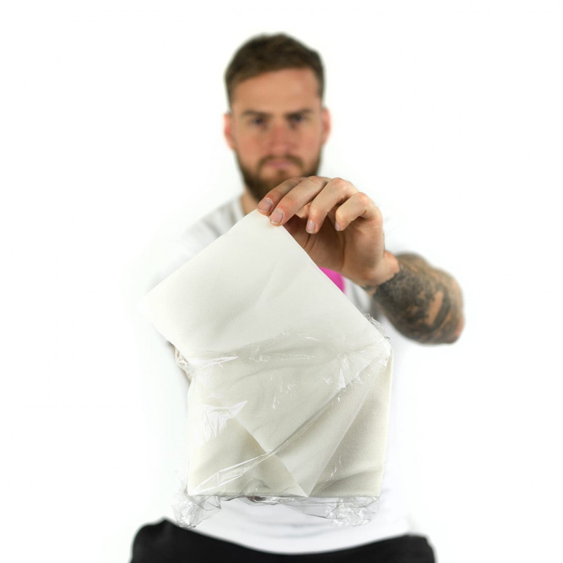 Carré de soins gaufré Airlaid blanc - Sachet de 50 - Taille : 30 x 40 cm - Blanc - 30 x 40 cm