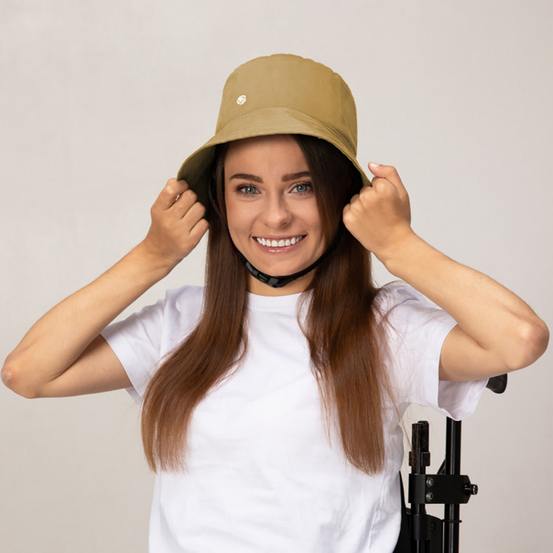 Casque-bob de protection antichocs Billie - Taille : Grand - Beige - Grand