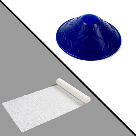 Ouvre bocaux bleu + tapis anti-glisse