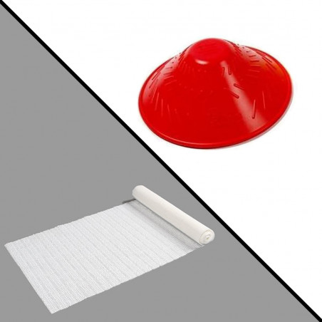 Ouvre bocaux rouge + tapis anti-glisse