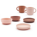 Assiette + Bol + Verre à ventouses Terracota