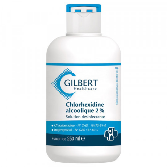 Chlorhexidine alcoolique 2% - Désinfectant plaie - Tous ergo