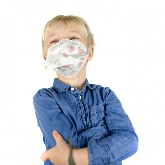 Masque respiratoire jetable FFP2 pour enfant - Avec Elastiques - Boîte de 20