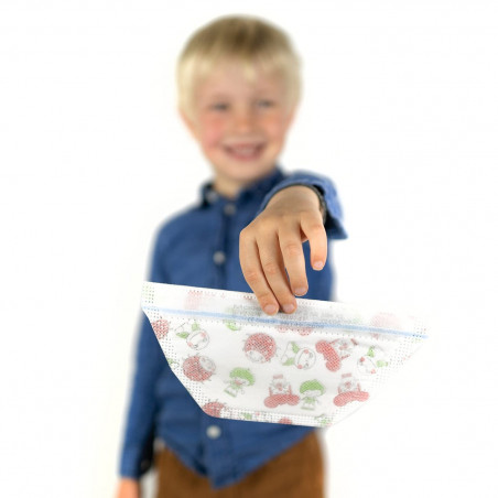 Masque respiratoire jetable FFP2 pour enfant - Avec Elastiques - Boîte de 20