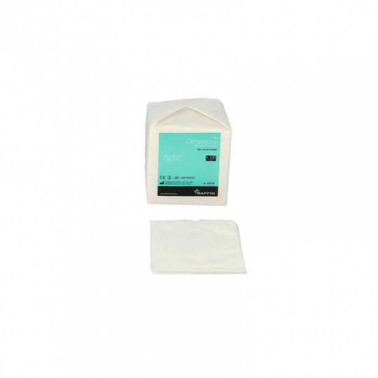 Compresse non tissée - non stérile - 10 x 10 cm - lot de 100 - Raffin