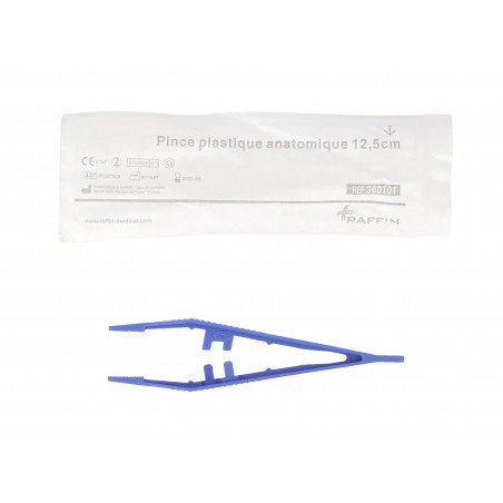 Pince plastique anatomique 12,5 cm - unitaire - Raffin