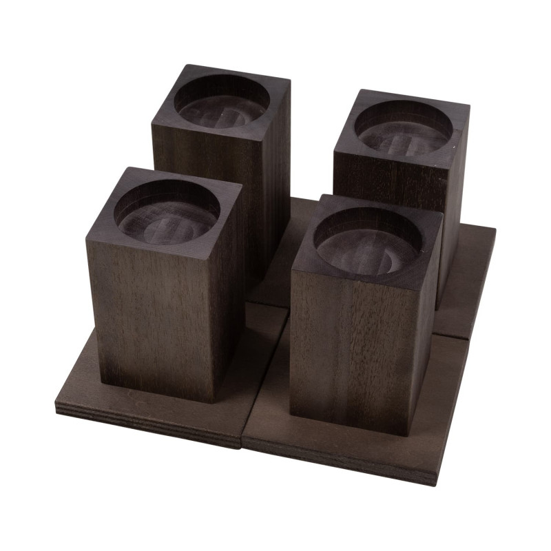 Lot de 4 rehausseurs de lit Panda - 380 kg