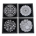 Lot de 4 cartes à dessiner en velours Lot de 4 cartes à dessiner en velours
