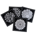 Lot de 4 cartes à dessiner en velours Lot de 4 cartes à dessiner en velours