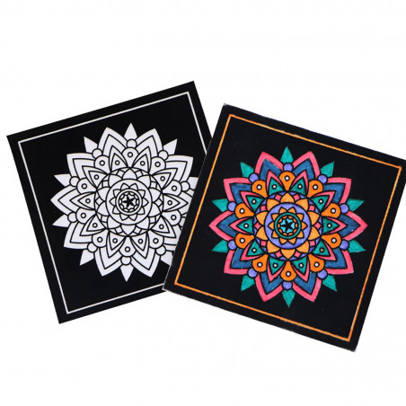 Lot de 4 cartes à dessiner en velours Lot de 4 cartes à dessiner en velours