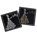 Lot de 4 cartes à dessiner en velours
