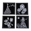 Lot de 4 cartes à dessiner en velours Lot de 4 cartes à dessiner en velours