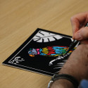 Lot de 4 cartes à dessiner en velours Lot de 4 cartes à dessiner en velours