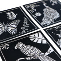 Lot de 4 cartes à dessiner en velours Lot de 4 cartes à dessiner en velours
