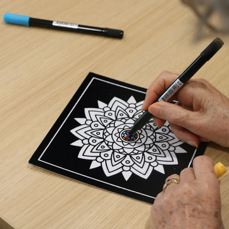 Lot de 4 cartes à dessiner en velours Lot de 4 cartes à dessiner en velours