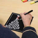 Lot de 4 cartes à dessiner en velours Lot de 4 cartes à dessiner en velours
