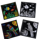 Lot de 4 cartes à dessiner en velours Lot de 4 cartes à dessiner en velours