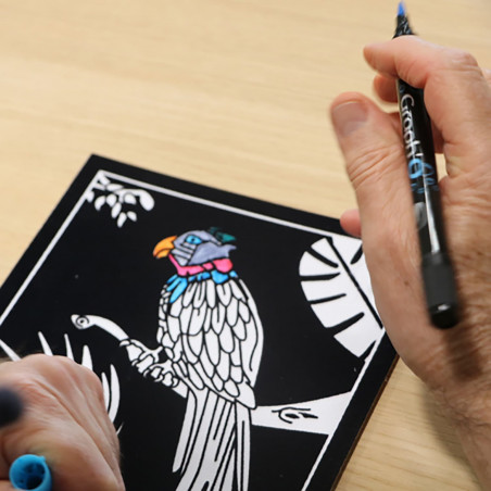 Lot de 4 cartes à dessiner en velours Lot de 4 cartes à dessiner en velours