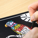 Lot de 4 cartes à dessiner en velours Lot de 4 cartes à dessiner en velours