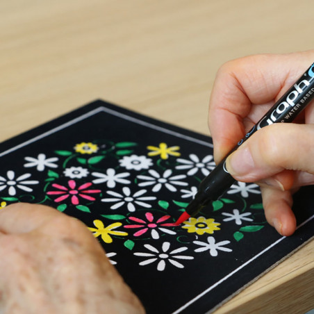 Lot de 4 cartes à dessiner en velours Lot de 4 cartes à dessiner en velours