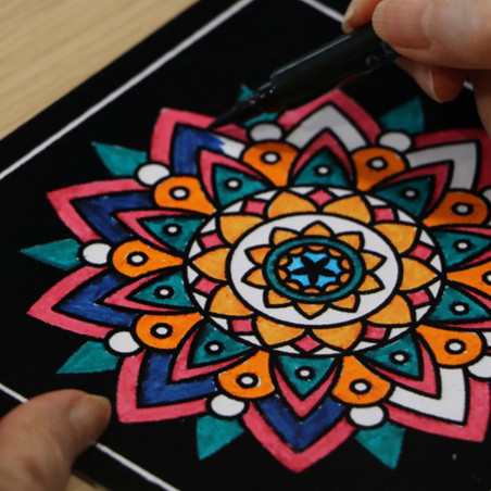 Lot de 4 cartes à dessiner en velours Lot de 4 cartes à dessiner en velours