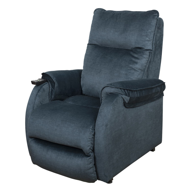 Fauteuil releveur petite taille Le Lux Innov'SA - Velours Saphir - 81 cm