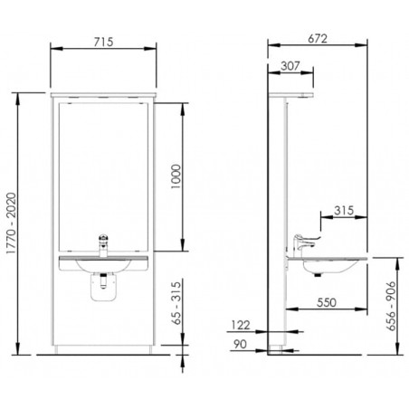 À quelle hauteur placer les évacuations d'un lavabo ?