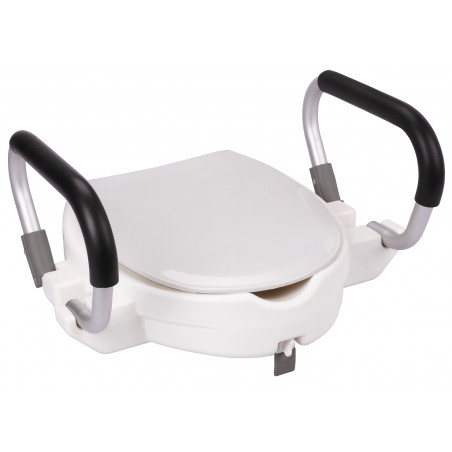 Rehausseur de toilette avec accoudoirs relevables