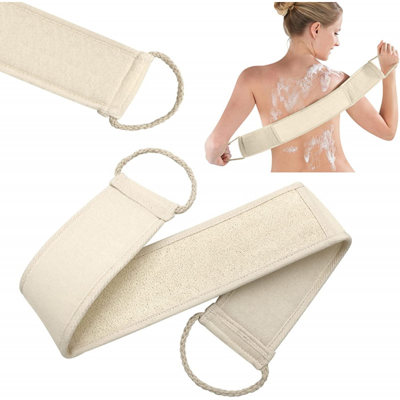 Sangle lave-dos en bambou 3en1 - Beige - 82 cm