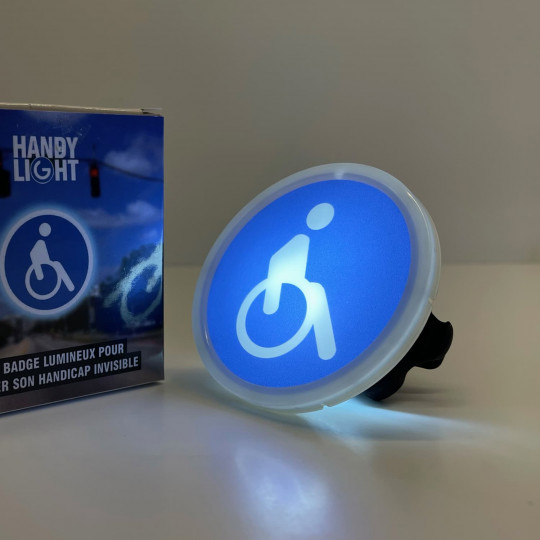 Badge lumineux pour handicap invisible Handylight - Tous Ergo