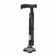 Canne de marche à embout stabilisateur pliable
