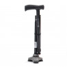 Canne de marche à embout stabilisateur pliable