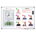 Tableau aide mémoire avec horloge simplifié VISO MEMODAY