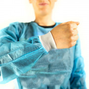 Blouse Visiteur - surblouse non tissé PPSB poignets Jersey - Sachet de 10