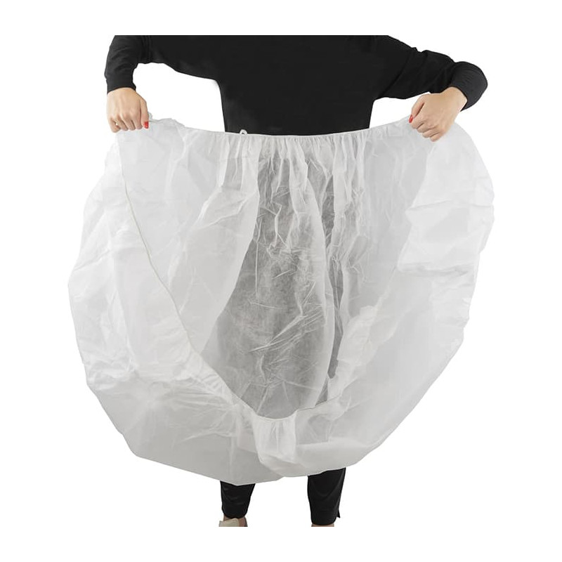 Drap housse de lit usage unique - 90 x 200 cm - lot de 10 - Blanc
