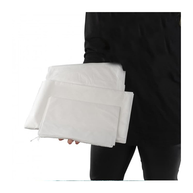 Kit literie jetable - drap housse - drap de lit - taie - à l'unité - Blanc
