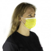 Masque IRM 3 Plis Jetable sans barrette nasale - Avec Elastiques - Type II - Orange - Boîte de 50