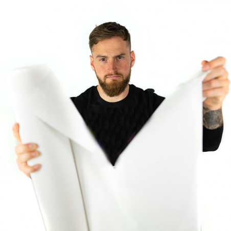 Drap Examen Blanc Lisse - 40 x 38 cm - 150 Formats - Lot de 12 rouleaux