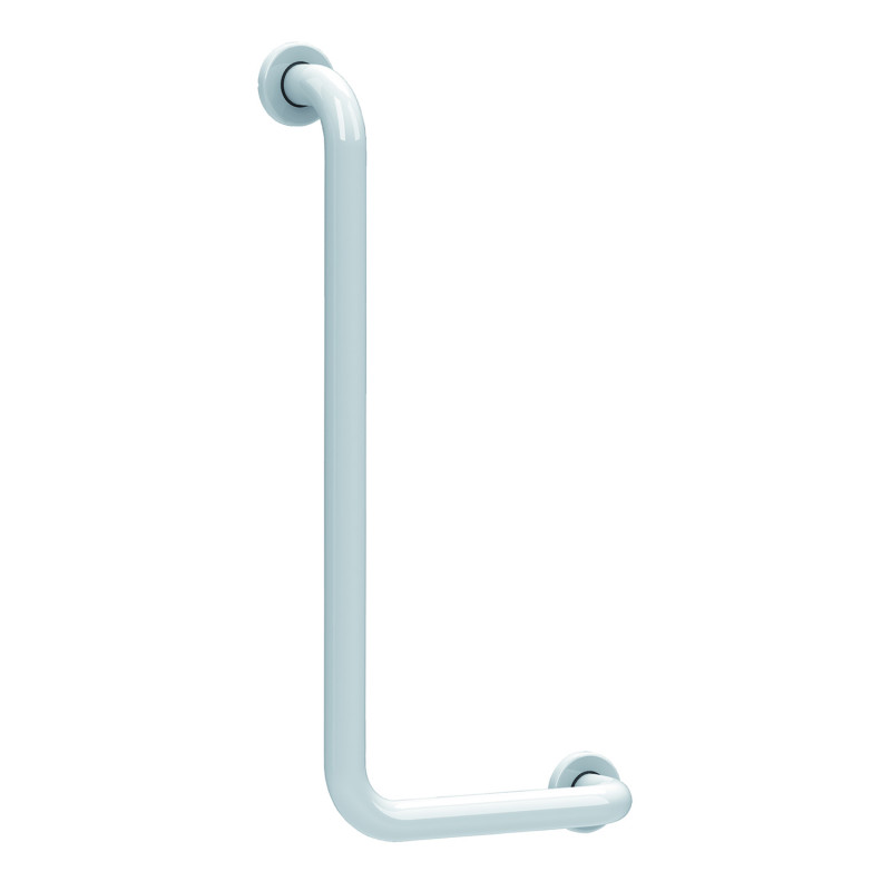 Barre d'appui 90° en acier - Blanc - 150 kg