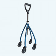 Canne quadripode à roulettes Wheeleo