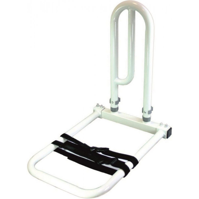 Barre d'appui de lit compact avec sangle - Blanc - 65 kg