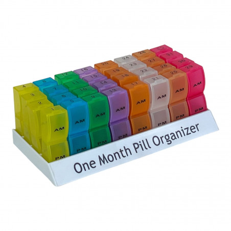 Pilulier mensuel multicolore