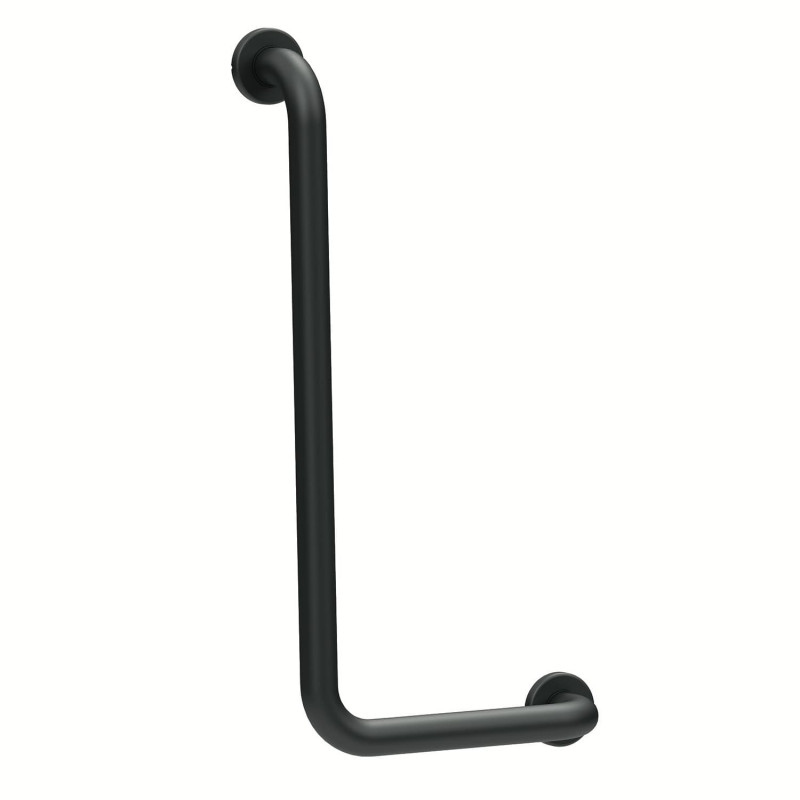 Barre d'appui 90° en acier - Noir mat - 150 kg