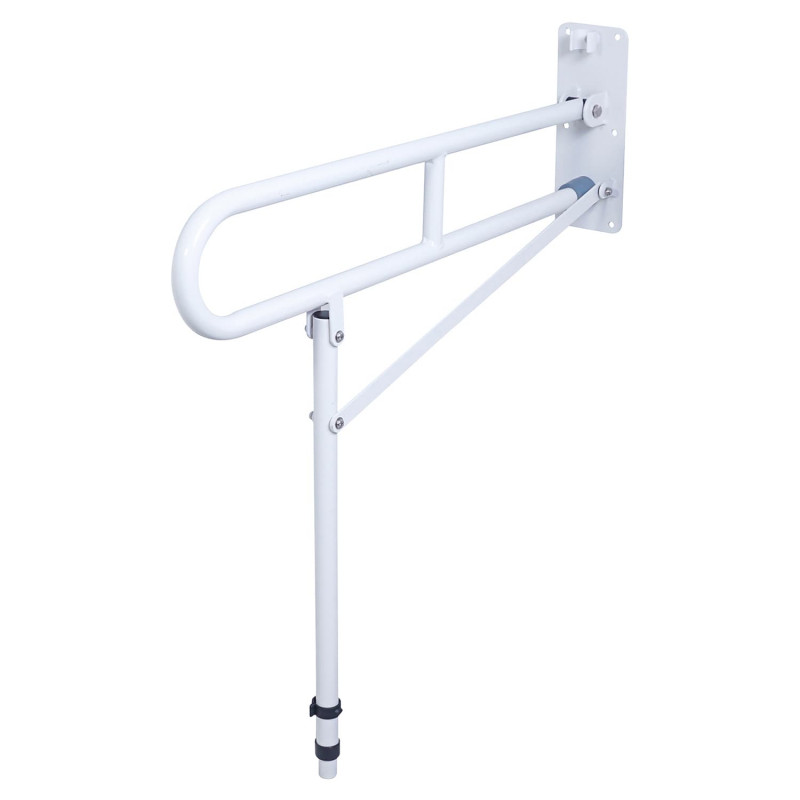 Barre d'appui rabattable avec pieds ECO - Blanc - 115 kg