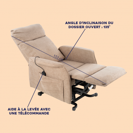 Fauteuil releveur électrique 1 moteur Dahlia