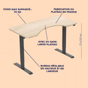 Bureau électrique à hauteur variable Aplós