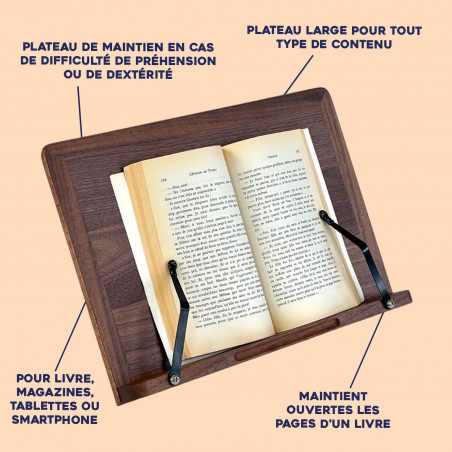 Chevalet pour livre ouvert