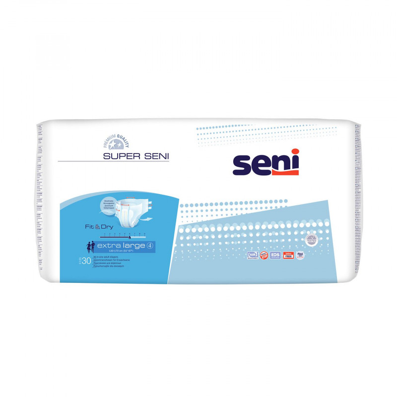 8 paquets - Changes complets SENI SUPER - Jour - XL - 240 unités