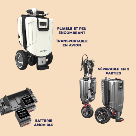 Scooter électrique pliable 4 roues ATTO - Scooter handicap - Tous ergo